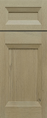 Natural oak raised-panel cabinet door sample